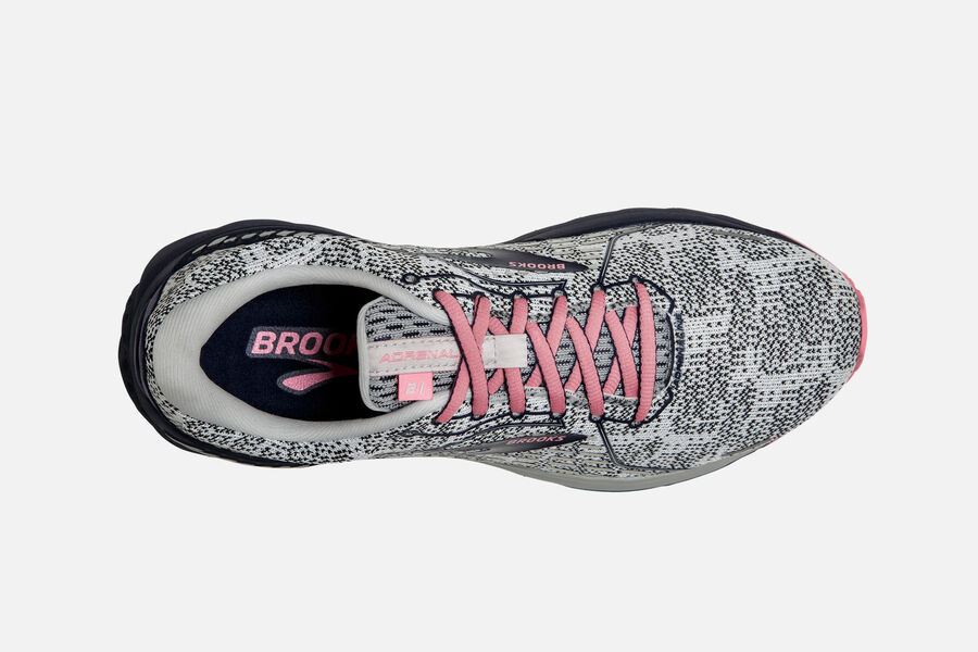 Brooks Adrenaline Gts 21 Road Loopschoenen Dames - Wit/Zwart/Roze - 063827HEG